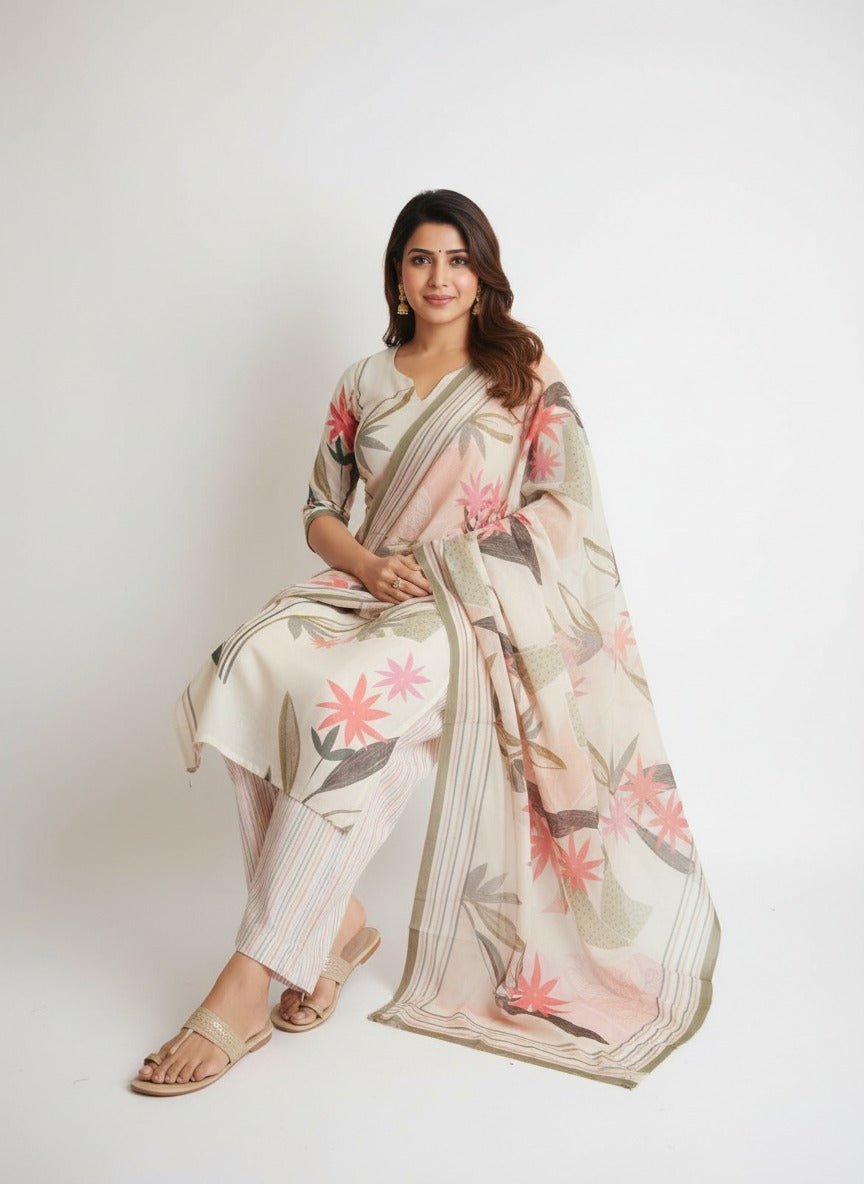 Nandini -  Ethnic Look Combining Soft Pastel