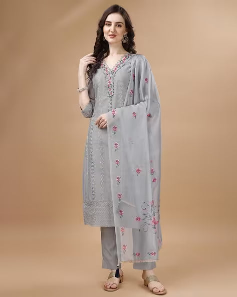 Aishwarya - 3-SetLuxury Schiffli Cotton Lawn Suit