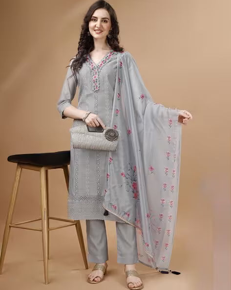 Aishwarya - 3-SetLuxury Schiffli Cotton Lawn Suit