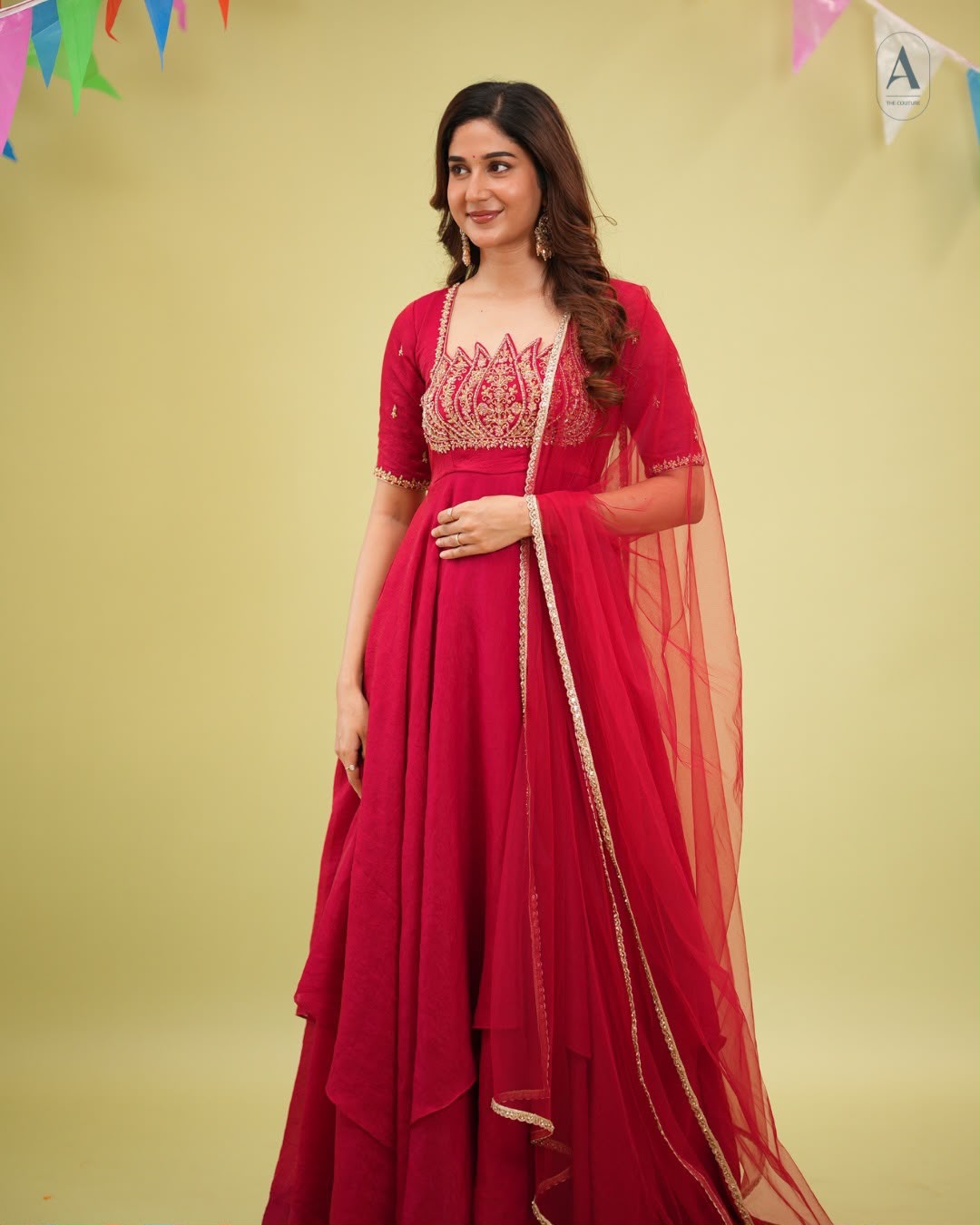 Lotus Anarkali with Dupatta