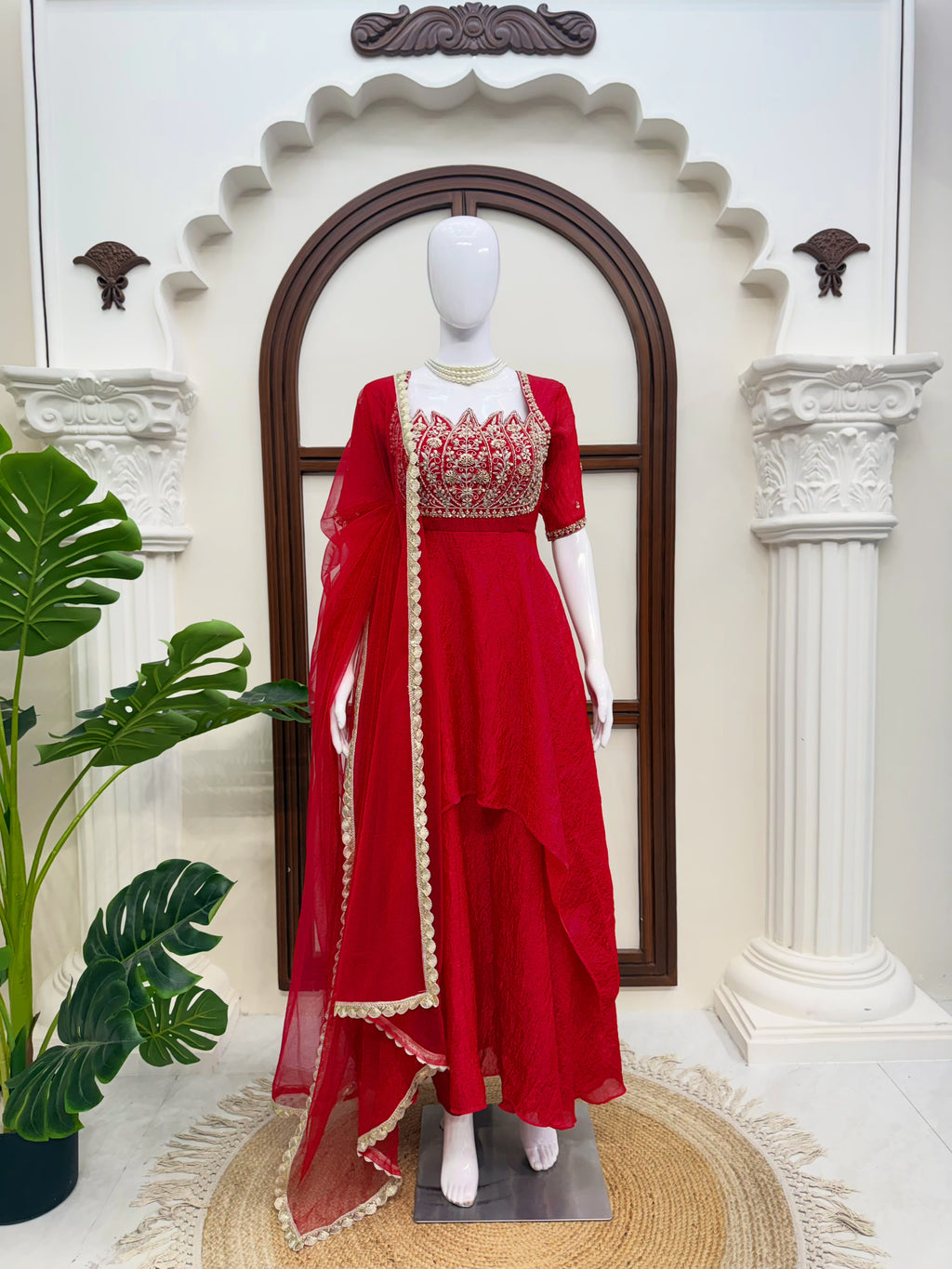 Lotus Anarkali with Dupatta