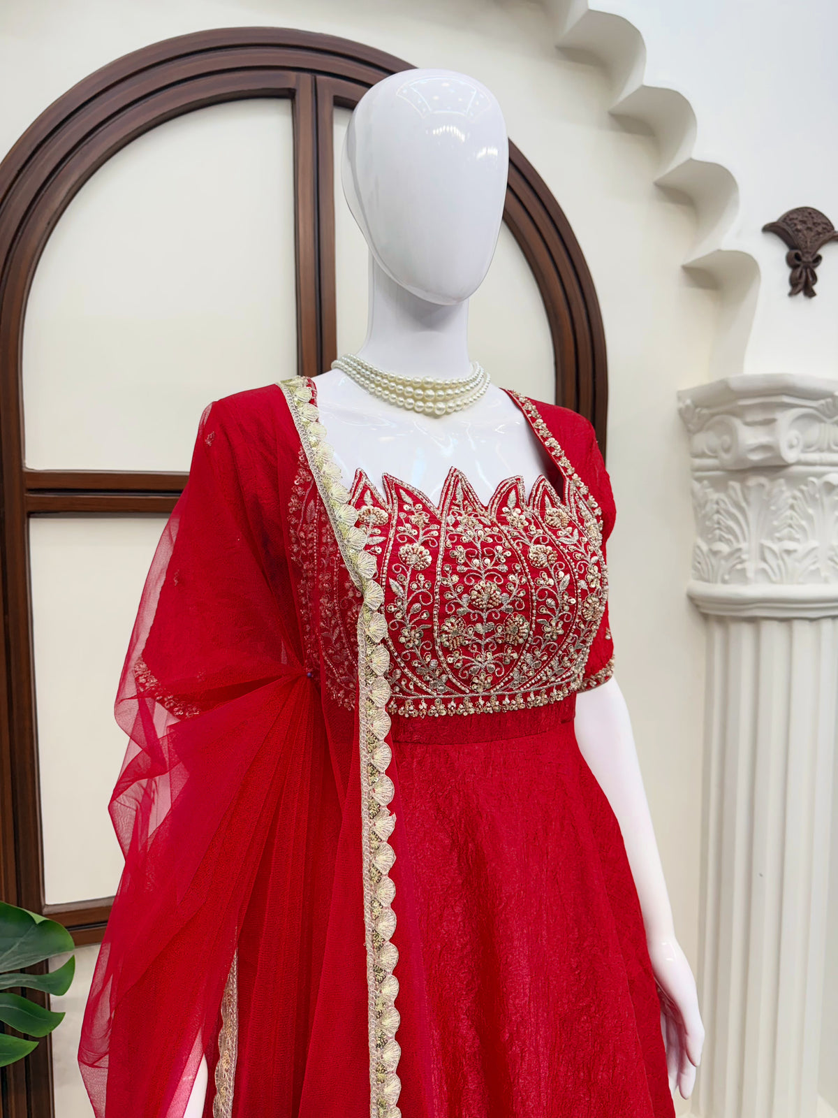 Lotus Anarkali with Dupatta