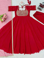 Lotus Anarkali with Dupatta