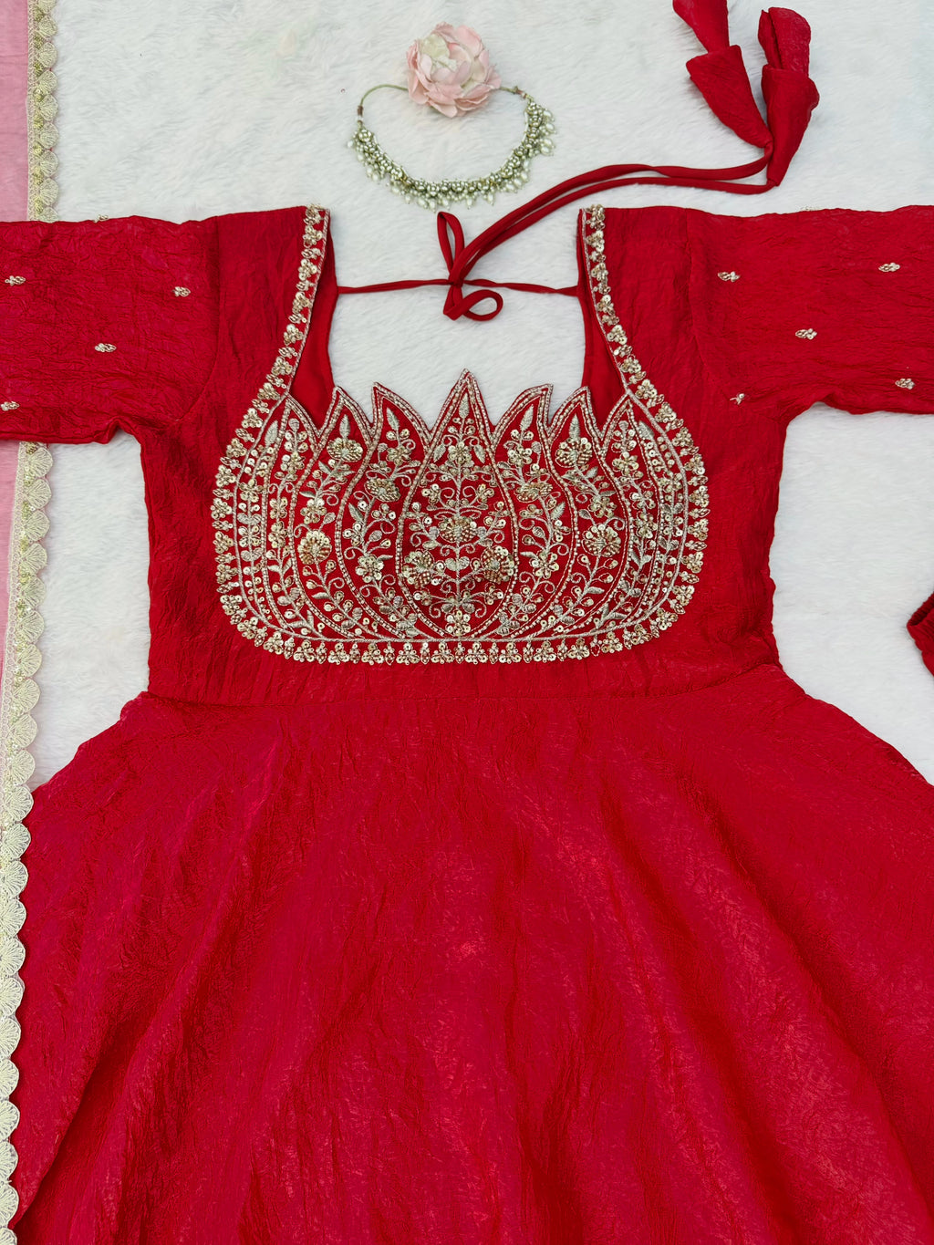 Lotus Anarkali with Dupatta