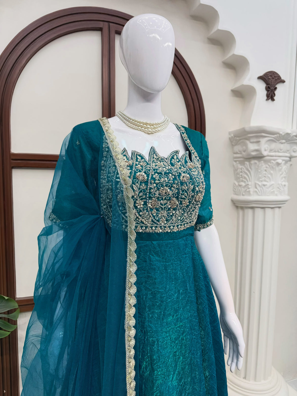 Lotus Anarkali with Dupatta