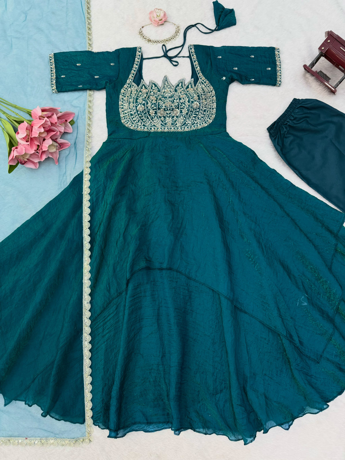 Lotus Anarkali with Dupatta