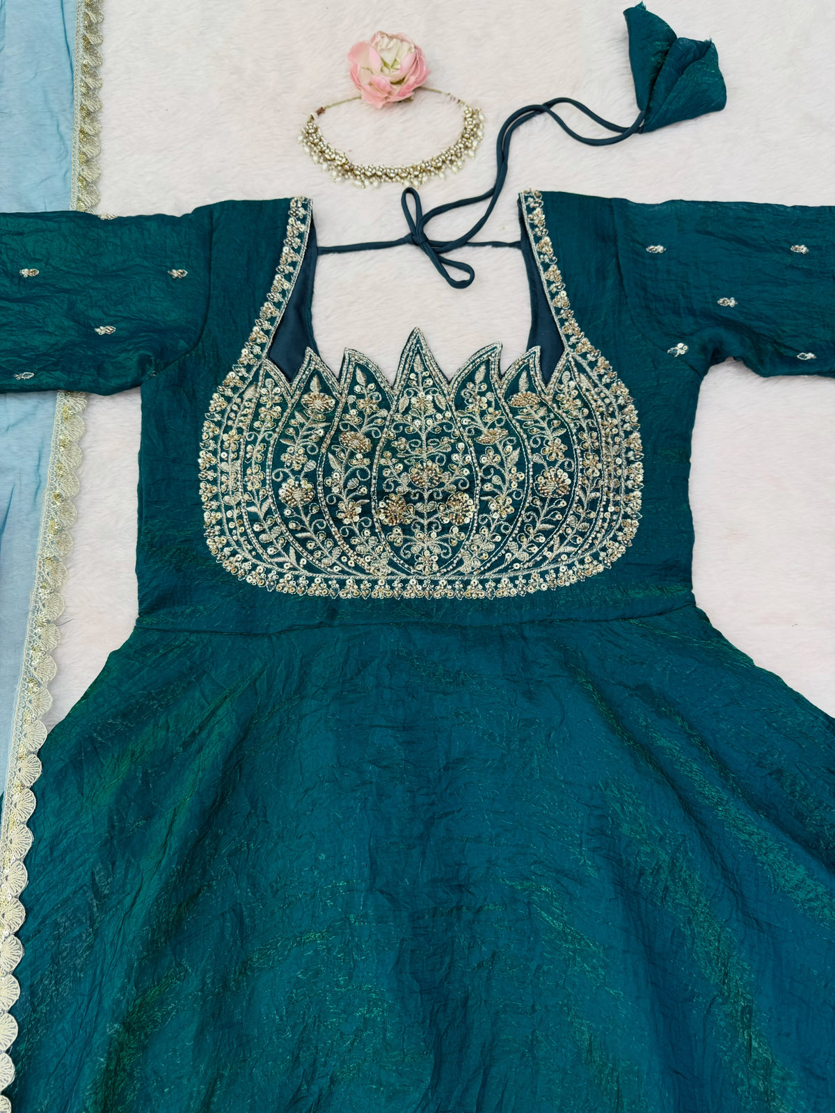 Lotus Anarkali with Dupatta