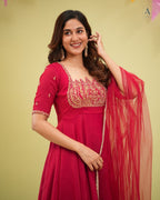 Lotus Anarkali with Dupatta