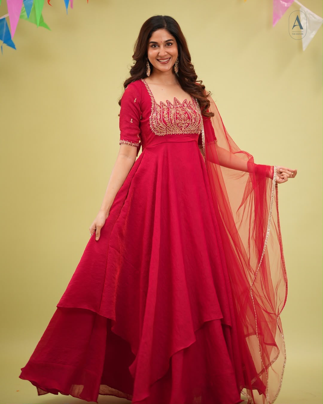 Lotus Anarkali with Dupatta