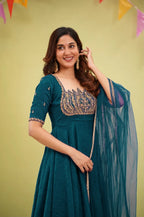 Lotus Anarkali with Dupatta