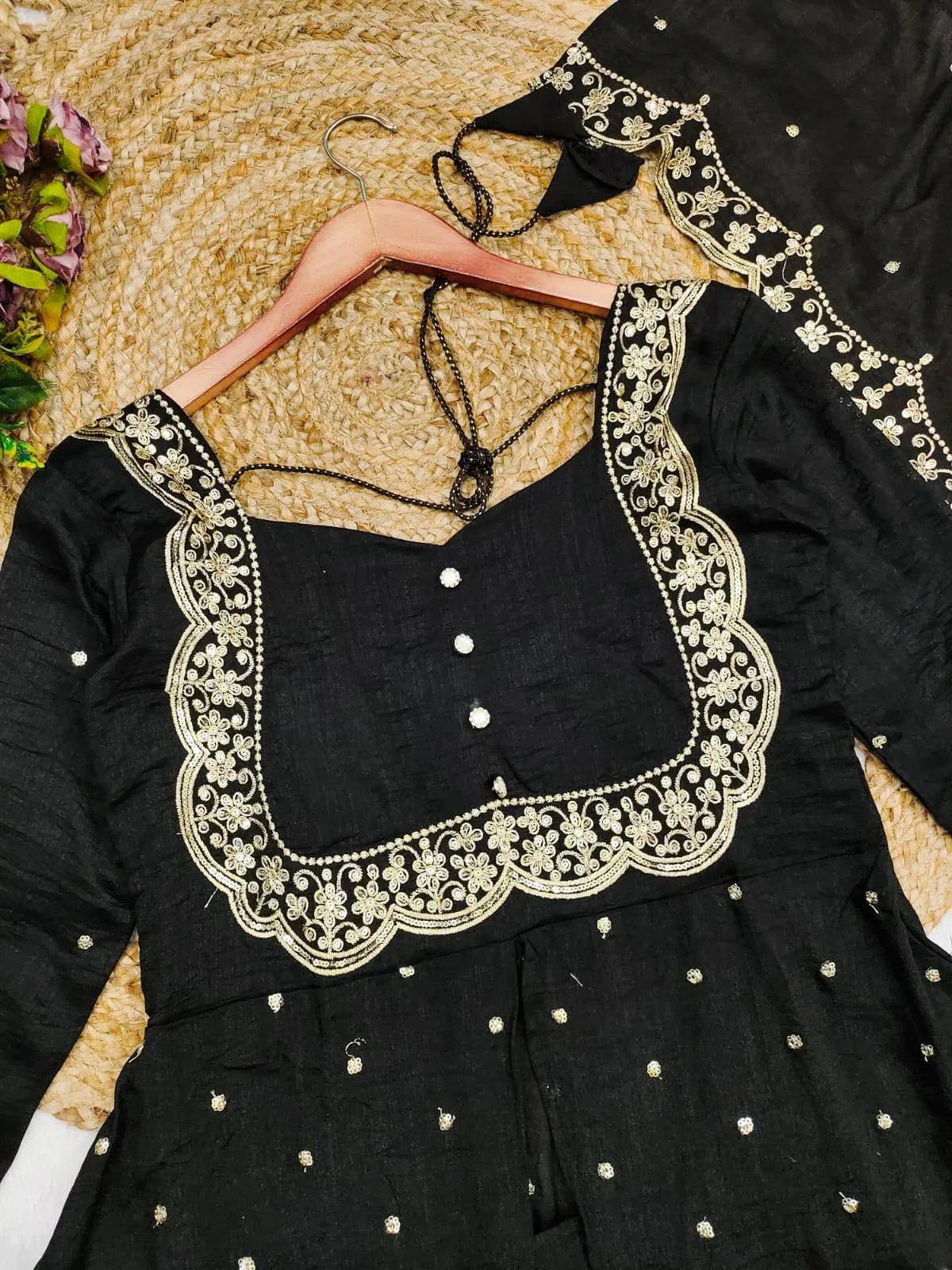 Sundari -  3 Set - Cape Top, Paired With a Skirt And Dupatta