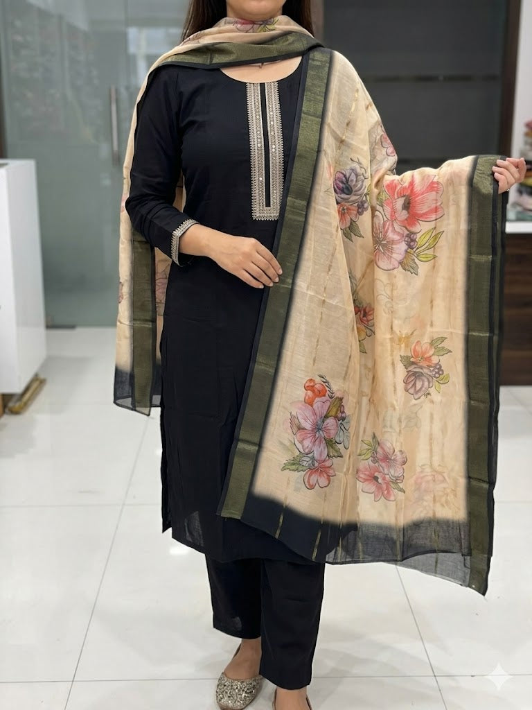 Aarti - 3 Set Kurta dupatta Pant with Pocket