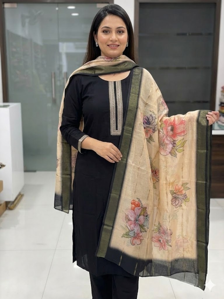 Aarti - 3 Set Kurta dupatta Pant with Pocket