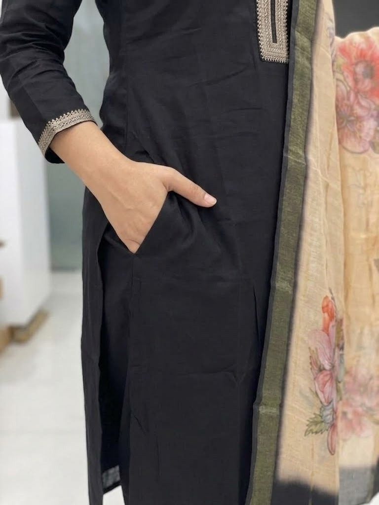 Aarti - 3 Set Kurta dupatta Pant with Pocket