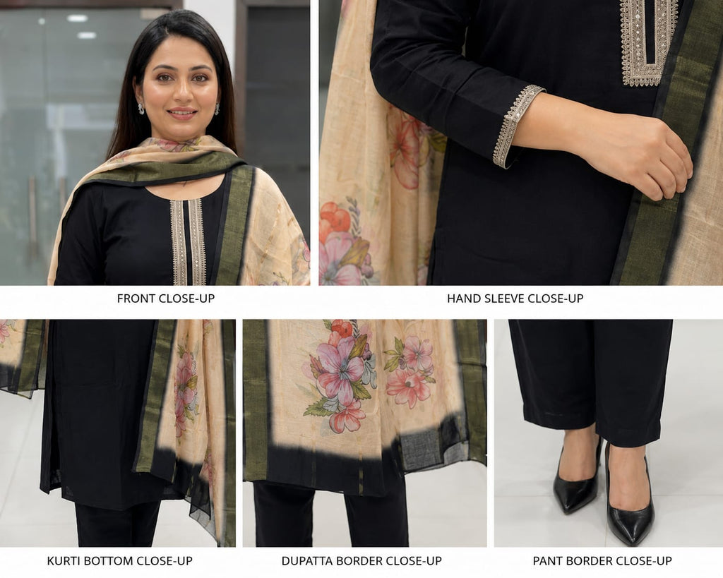 Aarti - 3 Set Kurta dupatta Pant with Pocket