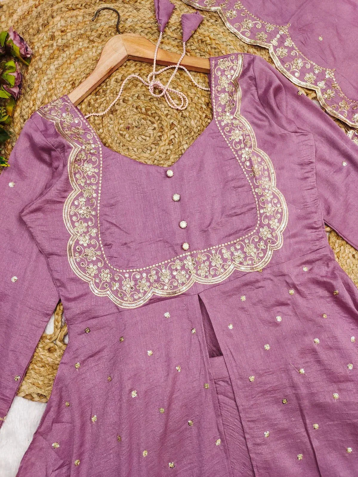 Sundari -  3 Set - Cape Top, Paired With a Skirt And Dupatta